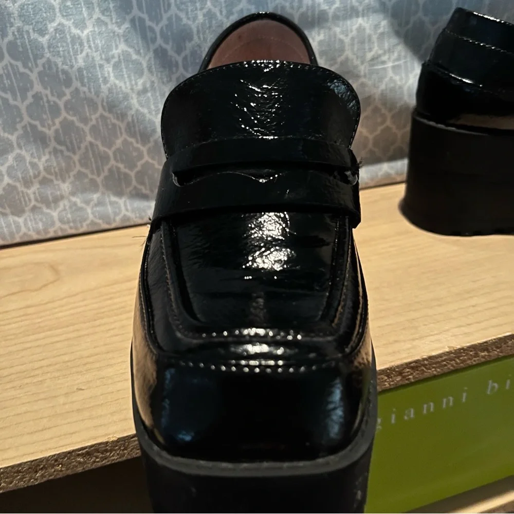Gianni Bini AvivaTwo Patent Lug Sole Platform Loafers 🖤 - Picture 7 of 15